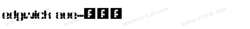 edgwick ave字体转换